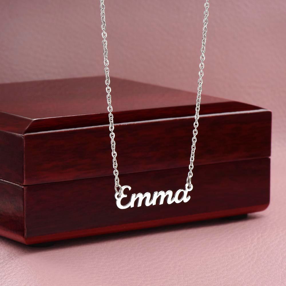 Personalized Name Necklace--To my Precious Wife--For Valentine's Day.