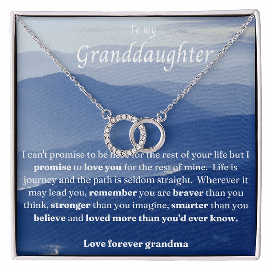 To my granddaughter perfect pair necklace