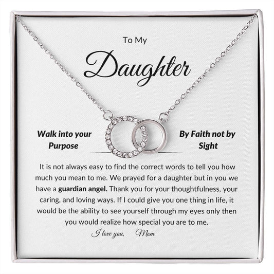 To My Daughter Perfect Pair Necklace