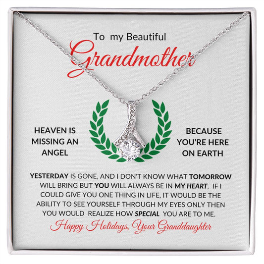 Grandmother-Alluring Beauty Holiday Gift Necklace-Yesterday is Gone