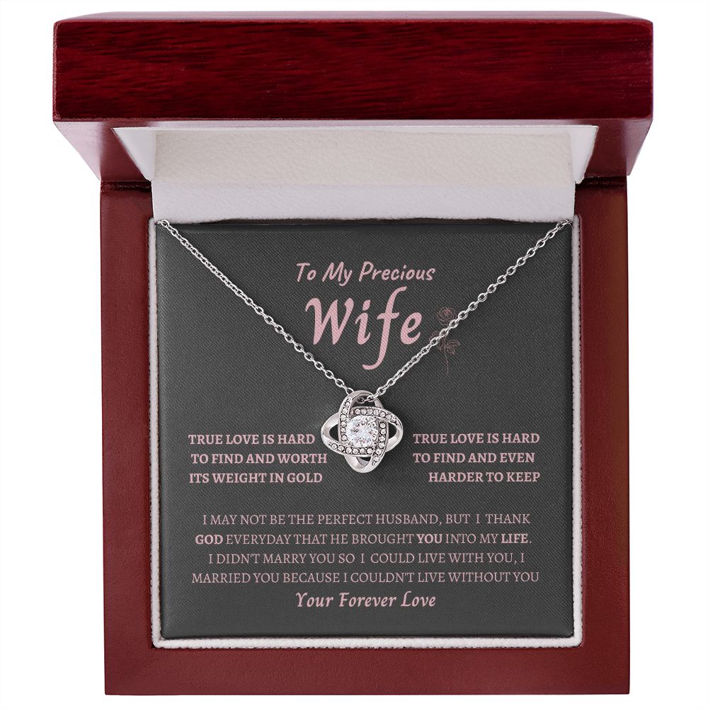 Love Knot Necklace--to my Precious Wife