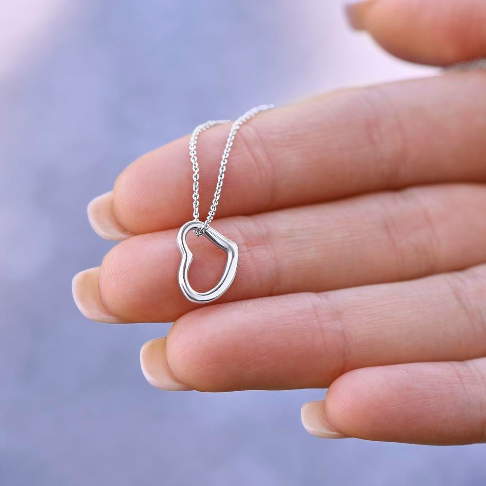 Delicate Heart Necklace--To my wonderful Daughter from Dad