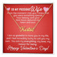 Personalized Name Necklace--To my Precious Wife--For Valentine's Day.