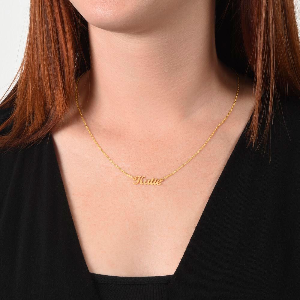 Personalized Name Necklace--To my Precious Wife--For Valentine's Day.