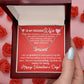 Personalized Name Necklace--To my Precious Wife--For Valentine's Day.