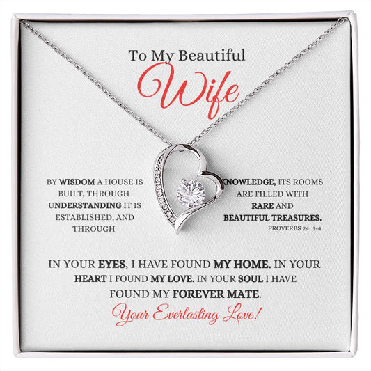 To my Beautiful Wife- In your eyes I found my Home.